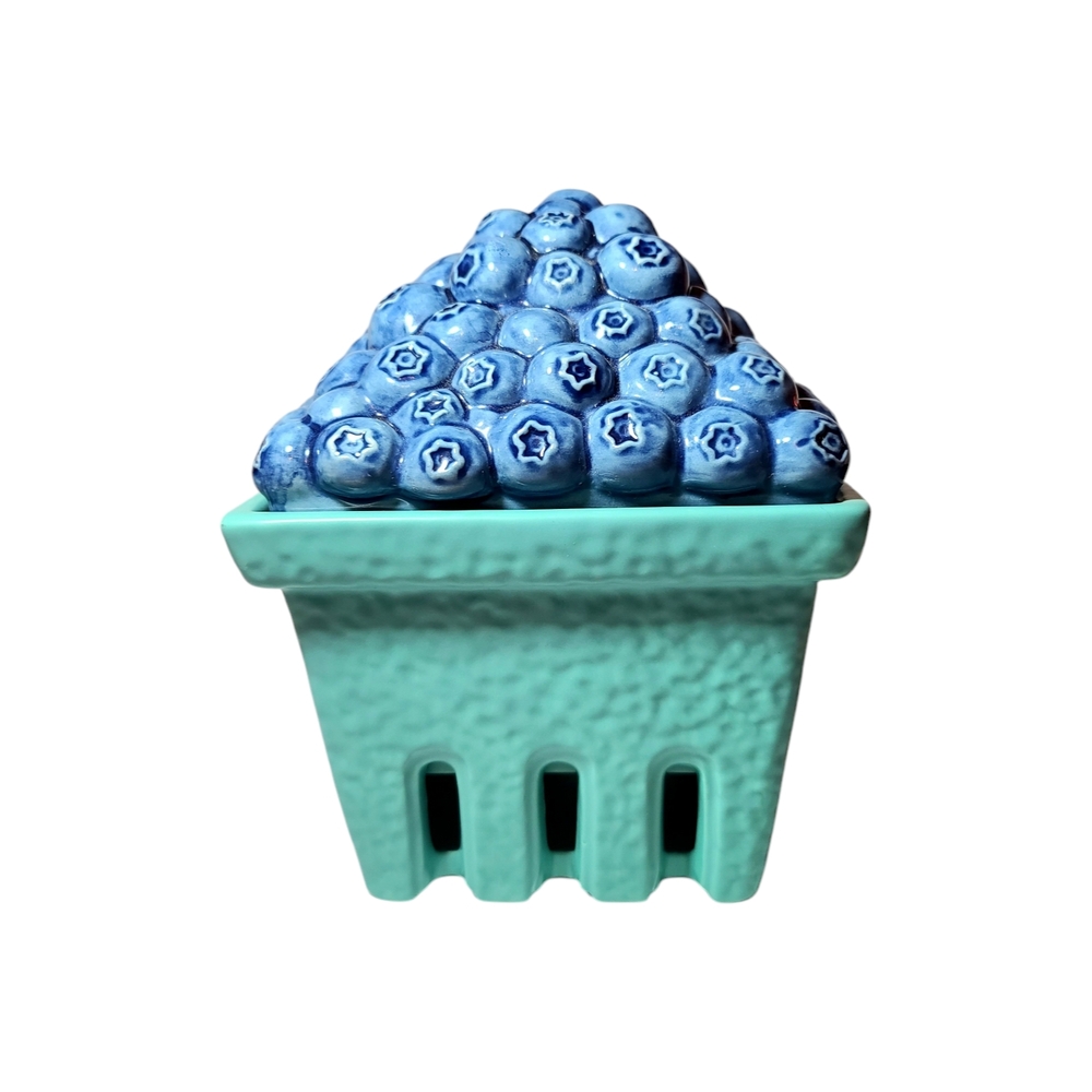 Homeworx By Harry Slatkin Ceramic Blueberry Basket Candle Holder
